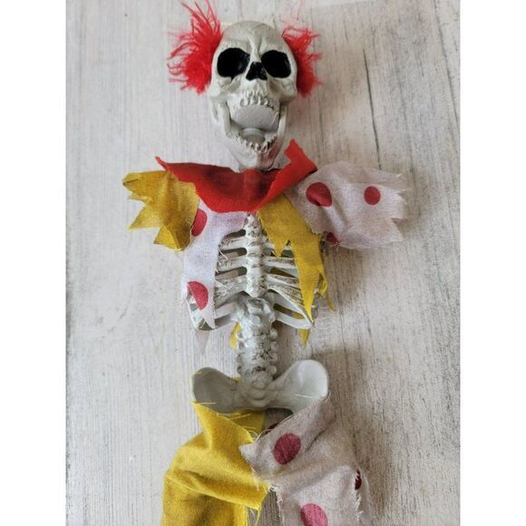 Paper magic 2010 hanging Halloween skeleton clown AS IS prop Decor home scary - Picture 4 of 10